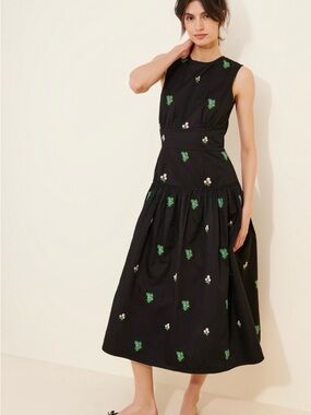 Anthropologie Pinnacle by Shruti Sancheti Ditsy embroidered midi dress sz small